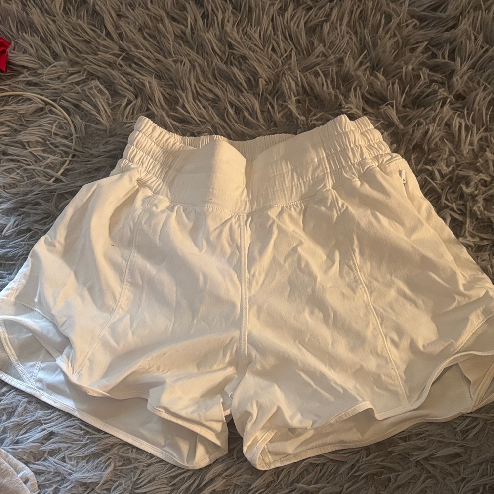Women's White Lululemon Shorts